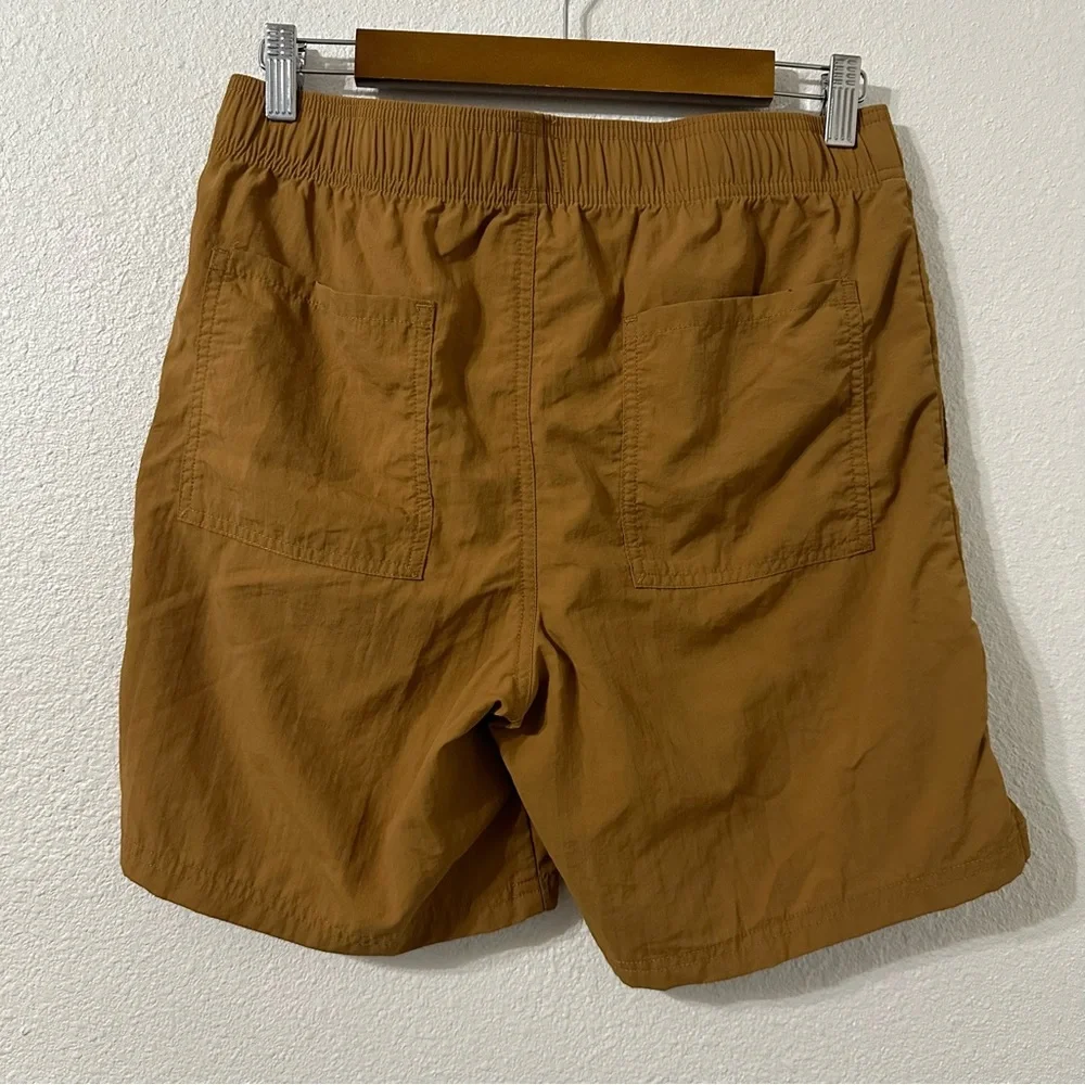 Abound Mens‎ Nylon Shorts Mustard Tan Brown Pull On Outdoor Hiking Size S